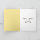 Lachen Verjaardagskitten in Bloemen Kaart (Binnen)