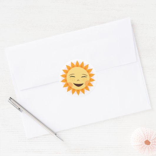 Lachen zon schattige cartoon stickers (Envelop)