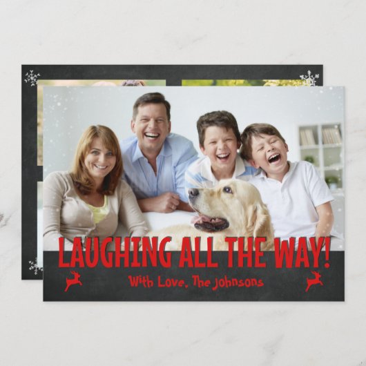 Lachend Al Kerstkaart van de Douane van de Manier (Voorkant / Achterkant)