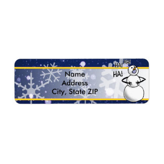 Lachend alle kanten op etiket