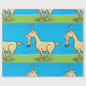 Lachend geiteninpakpapier cadeaupapier (Vlak)