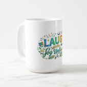 Lachend Geluk Ontzondigd Koffiemok (Voorkant links)
