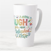 Lachend Geluk Ontzondigd Latte Mok (Rechterhoek)