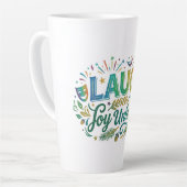 Lachend Geluk Ontzondigd Latte Mok (Linkerhoek)
