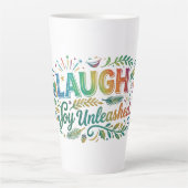 Lachend Geluk Ontzondigd Latte Mok (Voorkant)