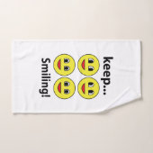 Lachend gezicht Blijf glimlachen Handdoek (Handdoek)