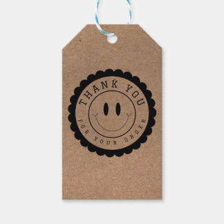 Lachend Gezicht Dank Je Craft Cirkel Cadeaulabel
