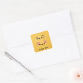 Lachend Gezicht met Lachende Eyes Vierkante Sticke Vierkante Sticker (Envelop)