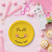 Lachend gezicht met lachende ogen Papier Bord (Feest)