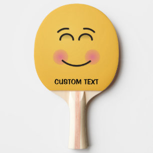 Lachend gezicht met lachende ogen Ping-Pong Paddle Tafeltennisbatje