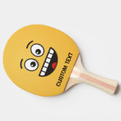 Lachend gezicht met open mond Ping-Pong Paddle Tafeltennisbatje (Zijkant)