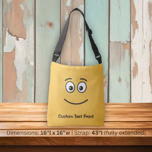Lachend Gezicht met Open Ogen Crossbody Tas