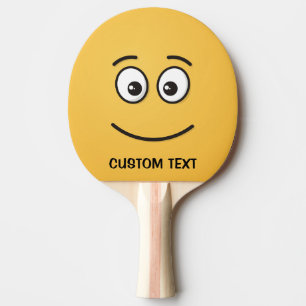 Lachend gezicht met open ogen Ping-Pong Paddle Tafeltennisbatje