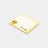 Lachend gezicht met zonnebril post-it® notes (Schuin)