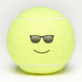 Lachend gezicht met zonnebril tennisballen (Voorkant)