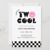 Lachend Gezicht Retro 2e Verjaardag Cool Kaart (Voorkant)