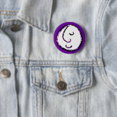 Lachend gezicht ronde button 5,7 cm (In situ)