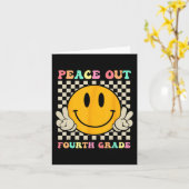 Lachend Gezicht Vrede Uit Vierde 4e Klas Van 2023  Kaart (Gele Bloem)