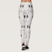 Lachend Gezichtspatroon Grappig Leggings (Achterkant)
