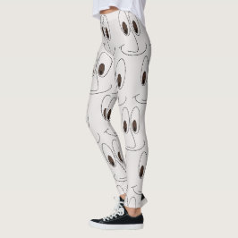 Lachend Gezichtspatroon Grappig Leggings