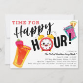 Lachend Happy Hour Uitnodigen Kaart (Voorkant)