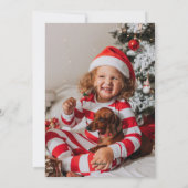 Lachend helemaal regenboog Kinder Kerstmis Foto Feestdagenkaart (Achterkant)