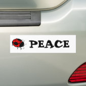 Lachend lieveheersbeestje - bumpersticker (Op auto)