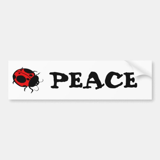 Lachend lieveheersbeestje - bumpersticker (Voorkant)