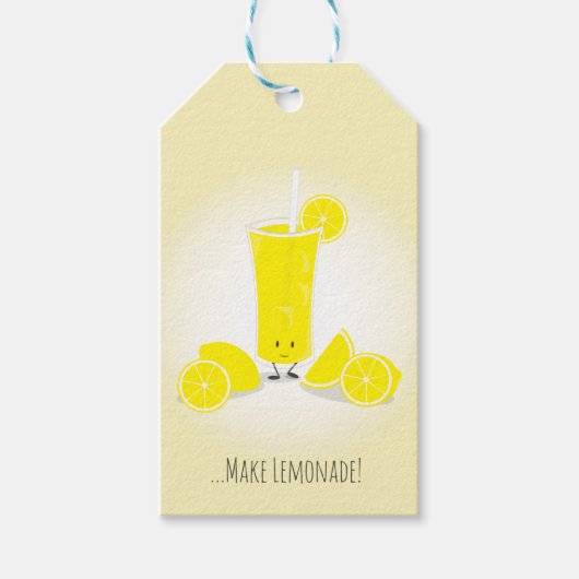 Lachend limonadeglas | Cadeau Labels Cadeaulabel (Voorkant)