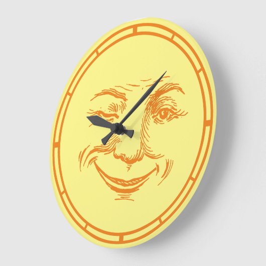  lachend maangezicht grote klok