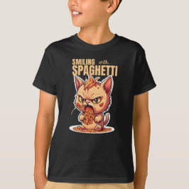 Lachend met spaghetti t-shirt