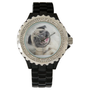 Lachend Pug Horloge