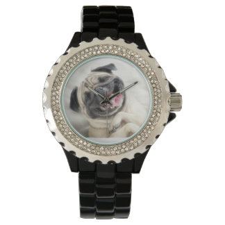 Lachend Pug Horloge