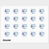Lachend sinds 2002 ronde sticker (Vel)