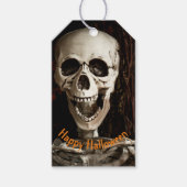 Lachend Skelet Halloween Aangepast Cadeaulabel (Voorkant)