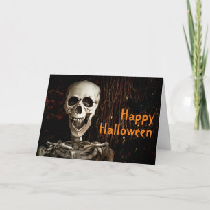 Lachend Skelet Halloween Aanpasbaar Kaart