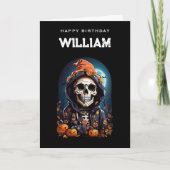 lachend skelet krijgen oude verjaardag kaart (Voorkant)