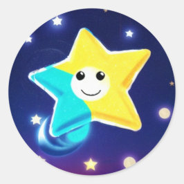 Lachend Starlight Avontuur Ronde Sticker