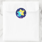 Lachend Starlight Avontuur Ronde Sticker (Tas)