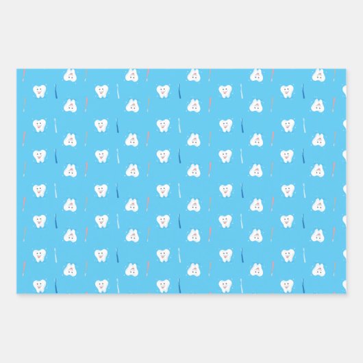 Lachend Tandarts Tandenborstel Wrapping Papier Inpakpapier Vel (Voorkant 2)