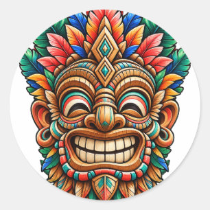 Lachend Tiki Eiland Sticker