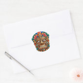 Lachend Tiki Eiland Sticker (Envelop)