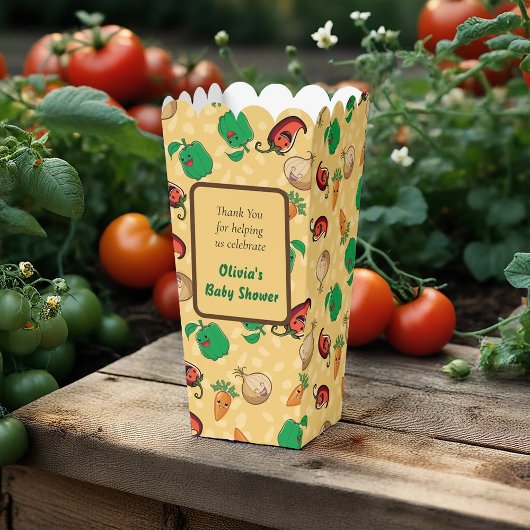 Lachend Veggies Baby shower Bedankdoosjes