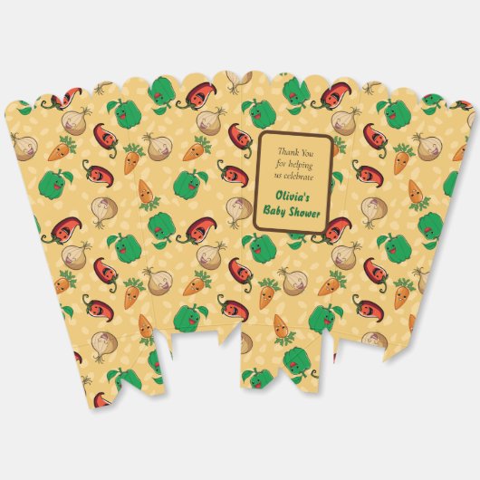 Lachend Veggies Baby shower Bedankdoosjes (Ongevouwen)
