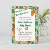 Lachend Veggies Baby shower Kaart (Staand voorkant)
