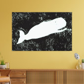 lachend wit walvisdoek canvas afdruk (Insitu (Woonkamer))