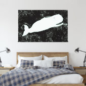 lachend wit walvisdoek canvas afdruk (Insitu (Slaapkamer))