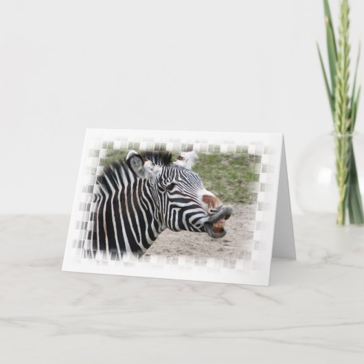 Lachend Zebra Wenskaart Kaart (Voorkant)
