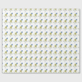 Lachend zonnebloem vlinder Wrapping Papier (Vlak)