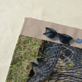 Lachende Alligator Grappige Wildlife Fotografisch Strandlaken (In situ)